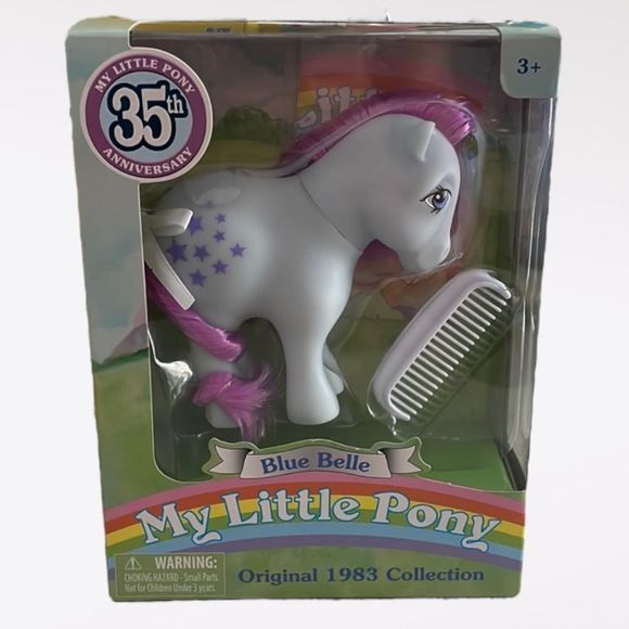 Hasbro My Little Pony 35th Anniversary Blue Belle Original 1983 Collection MLP - Picture 1 of 11